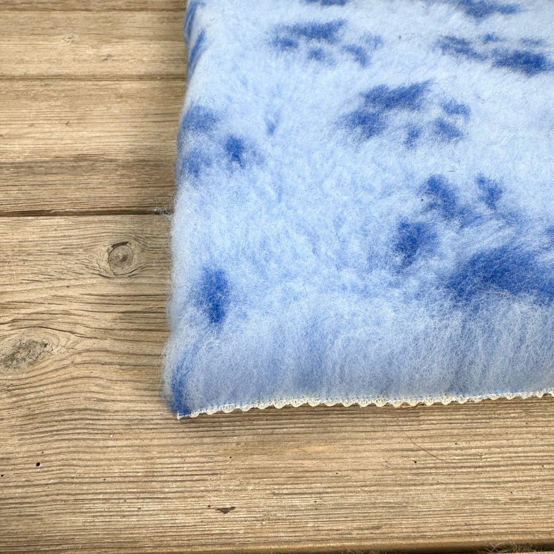 Blue With Dark Blue Paw Non-Slip Vet Bedding Whelping Fleece Dog Puppy Bed  150cm x 150cm