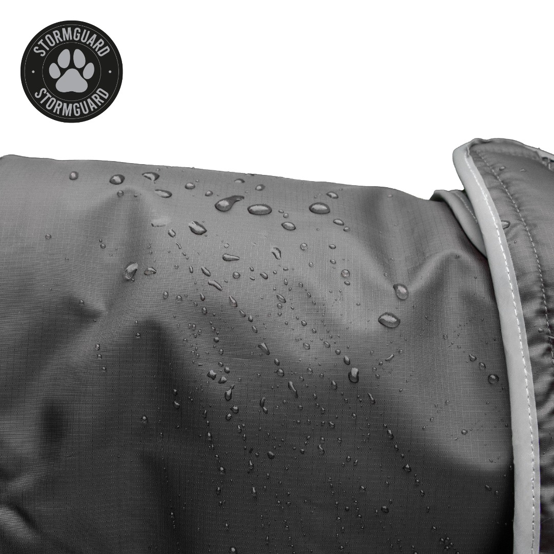 Ancol Muddy Paws Stormguard Black Waterproof Fleece Dog Coat