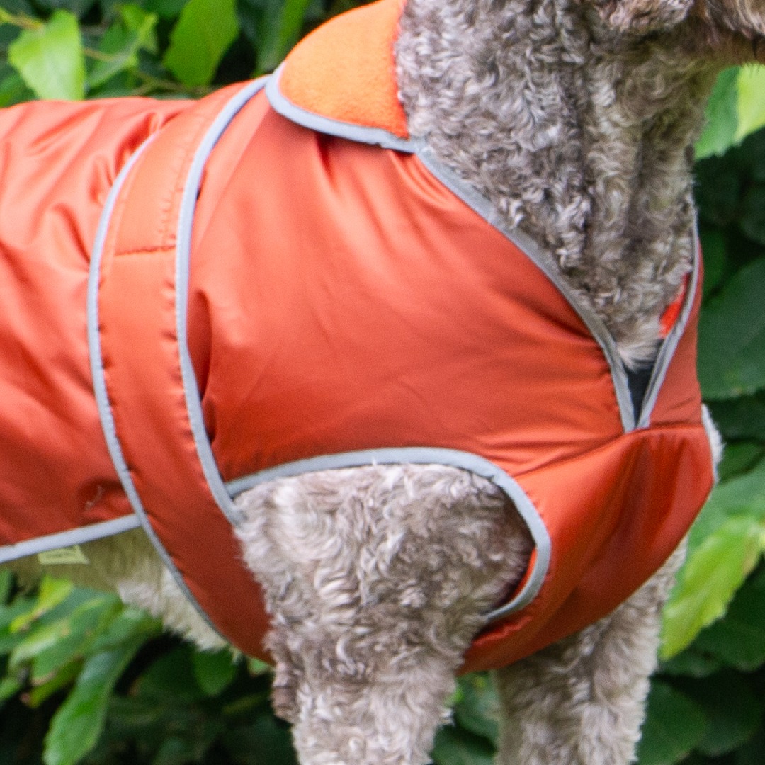 Ancol Muddy Paws Stormguard Terracotta Waterproof Fleece Lined Dog Coat