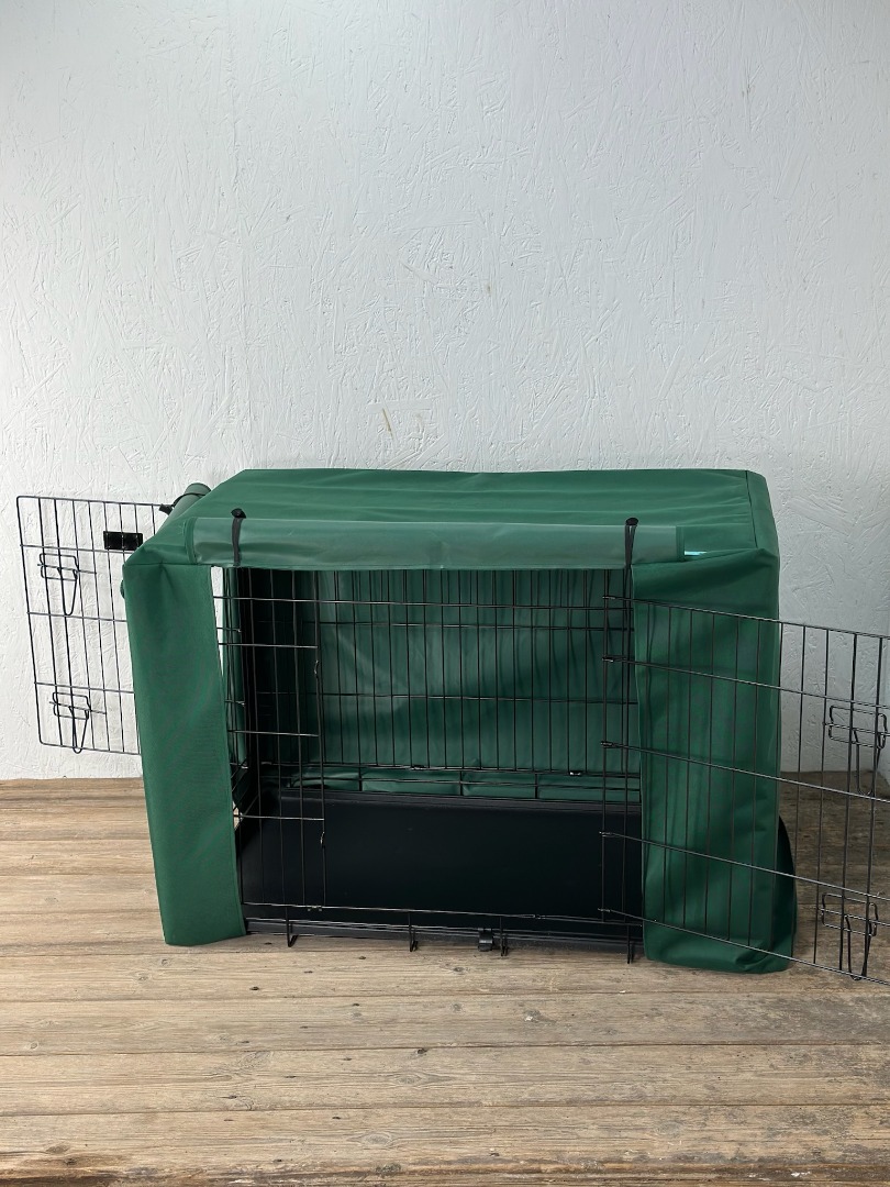 New Forest Green Waterproof Dog Cage Crate Travel Covers Made In The UK