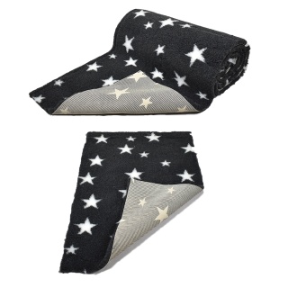 Charcoal White Star high grade Vet Bedding non-slip back bed fleece for pets