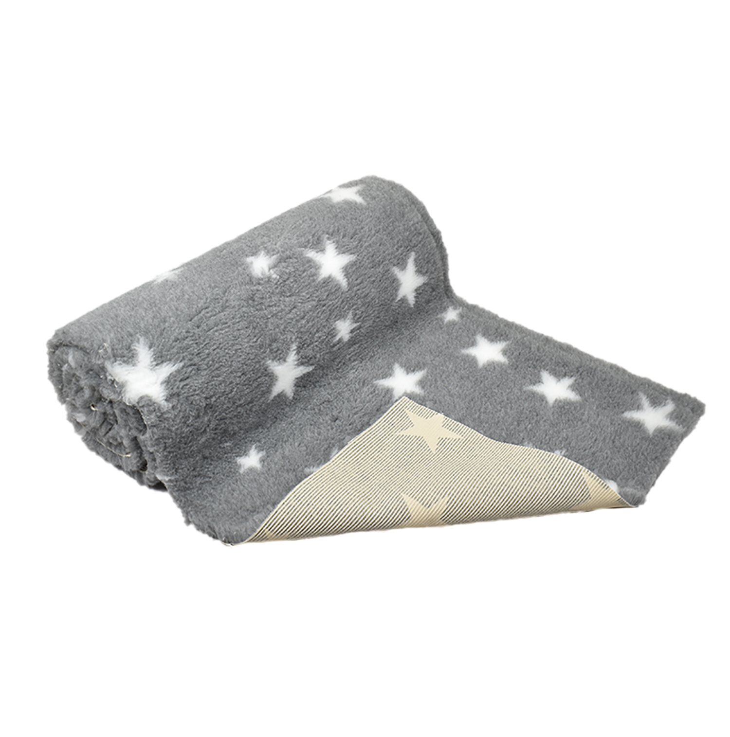 Grey White Star high grade Vet Bedding non-slip back bed fleece for pets