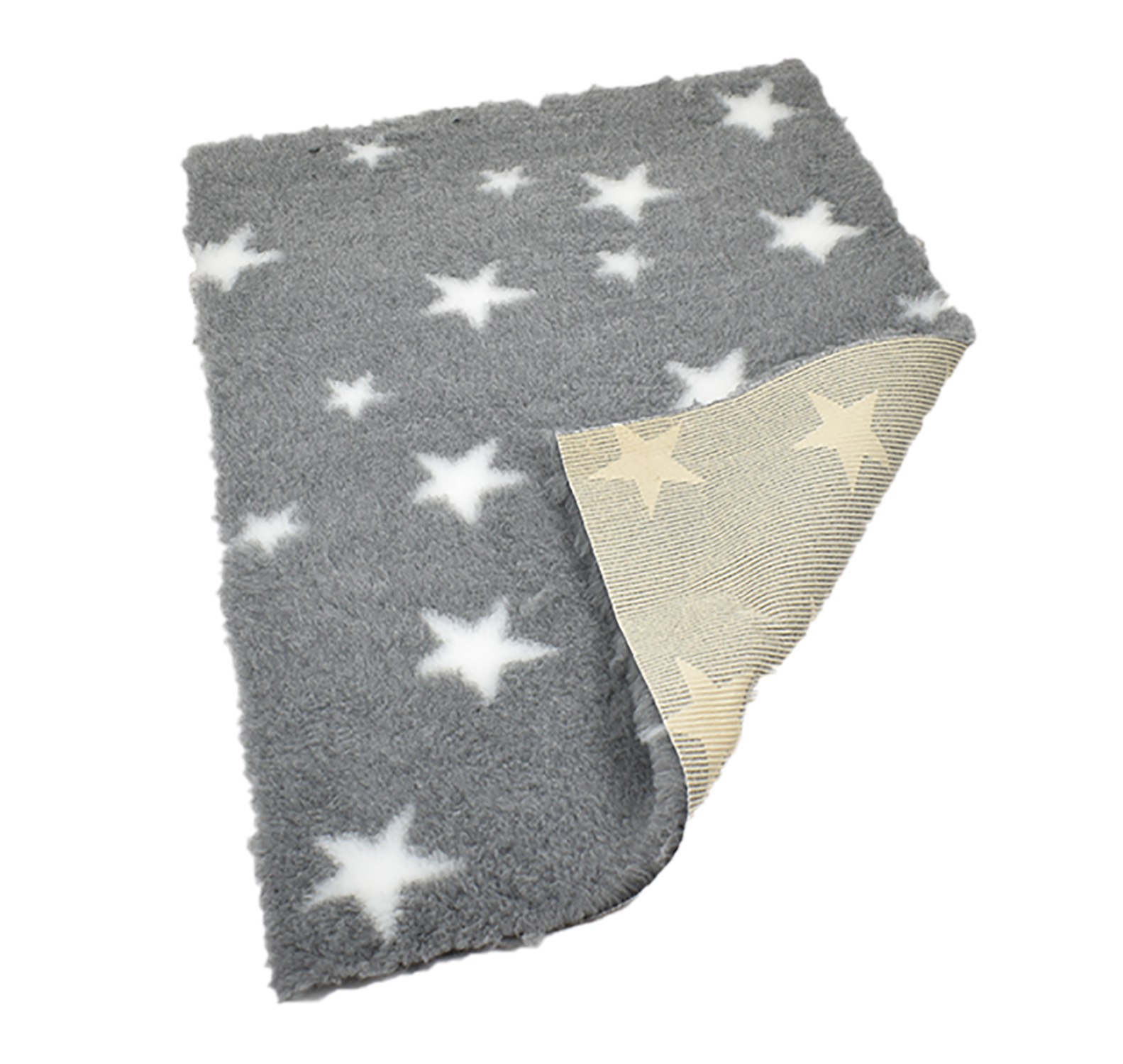 Grey White Star high grade Vet Bedding non-slip back bed fleece for pets