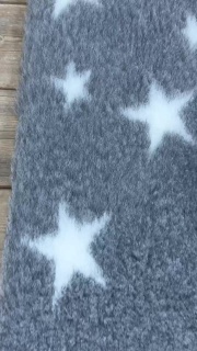 Grey White Star high grade Vet Bedding non-slip back bed fleece for pets