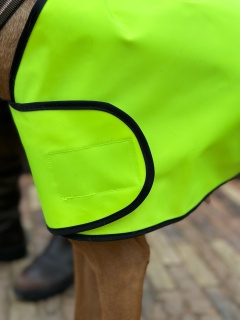 Hi-visibility Waterproof Dog Safety Coat  Waterproof Fabric. Fluorescent Yellow