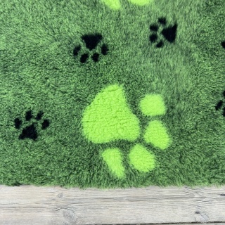 Lime Green Large Black Paw high grade Vet Bedding non-slip back bed fleece for pets