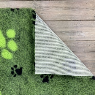 Lime Green Large Black Paw high grade Vet Bedding non-slip back bed fleece for pets