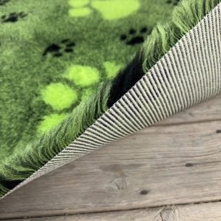 Lime Green Large Black Paw high grade Vet Bedding non-slip back bed fleece for pets