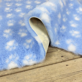 Light Blue White Paws high grade Vet Bedding non-slip back bed fleece for pets