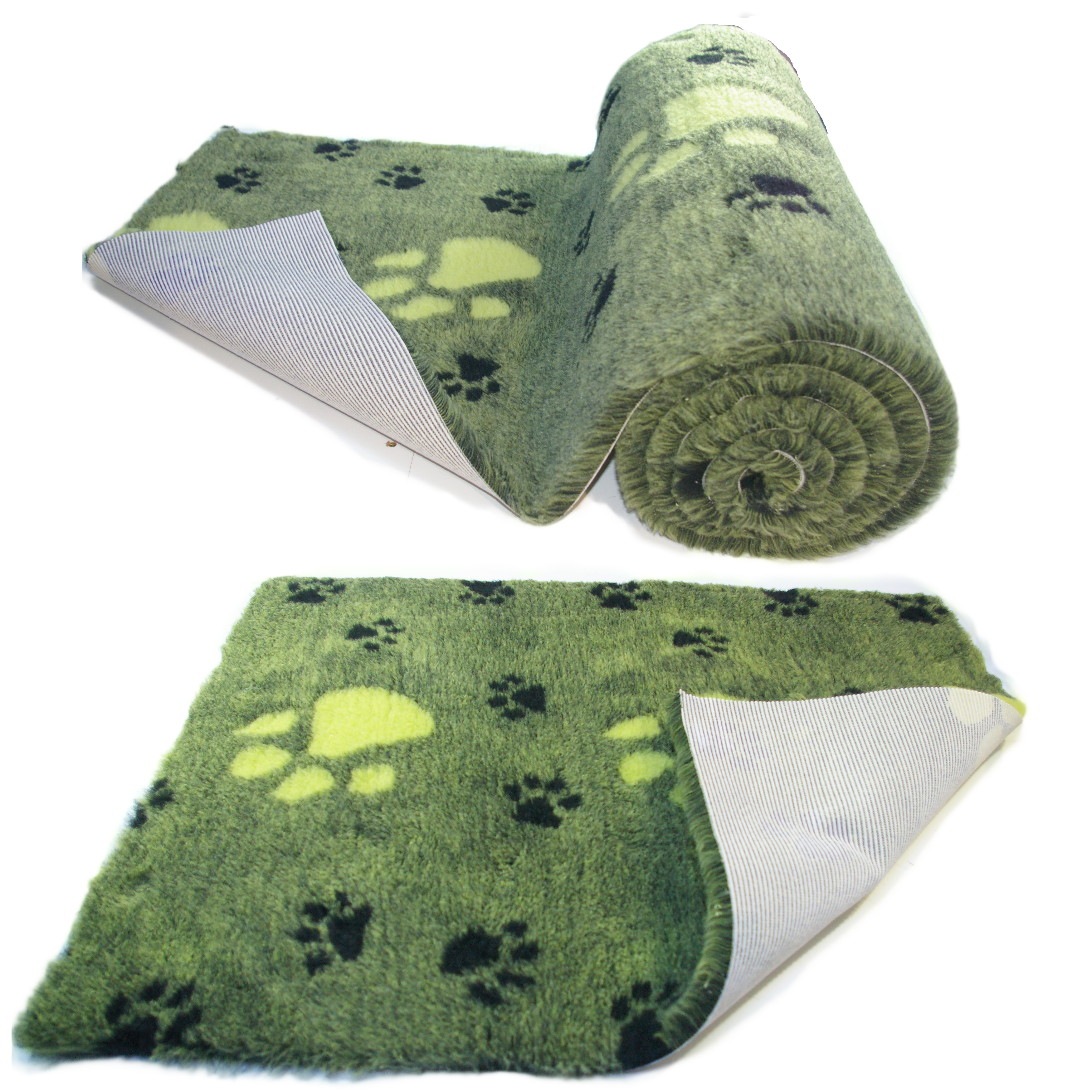 Lime Green Large Black Paw high grade Vet Bedding non-slip back bed fleece for pets