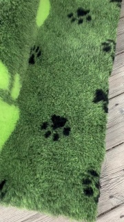 Lime Green Large Black Paw high grade Vet Bedding non-slip back bed fleece for pets