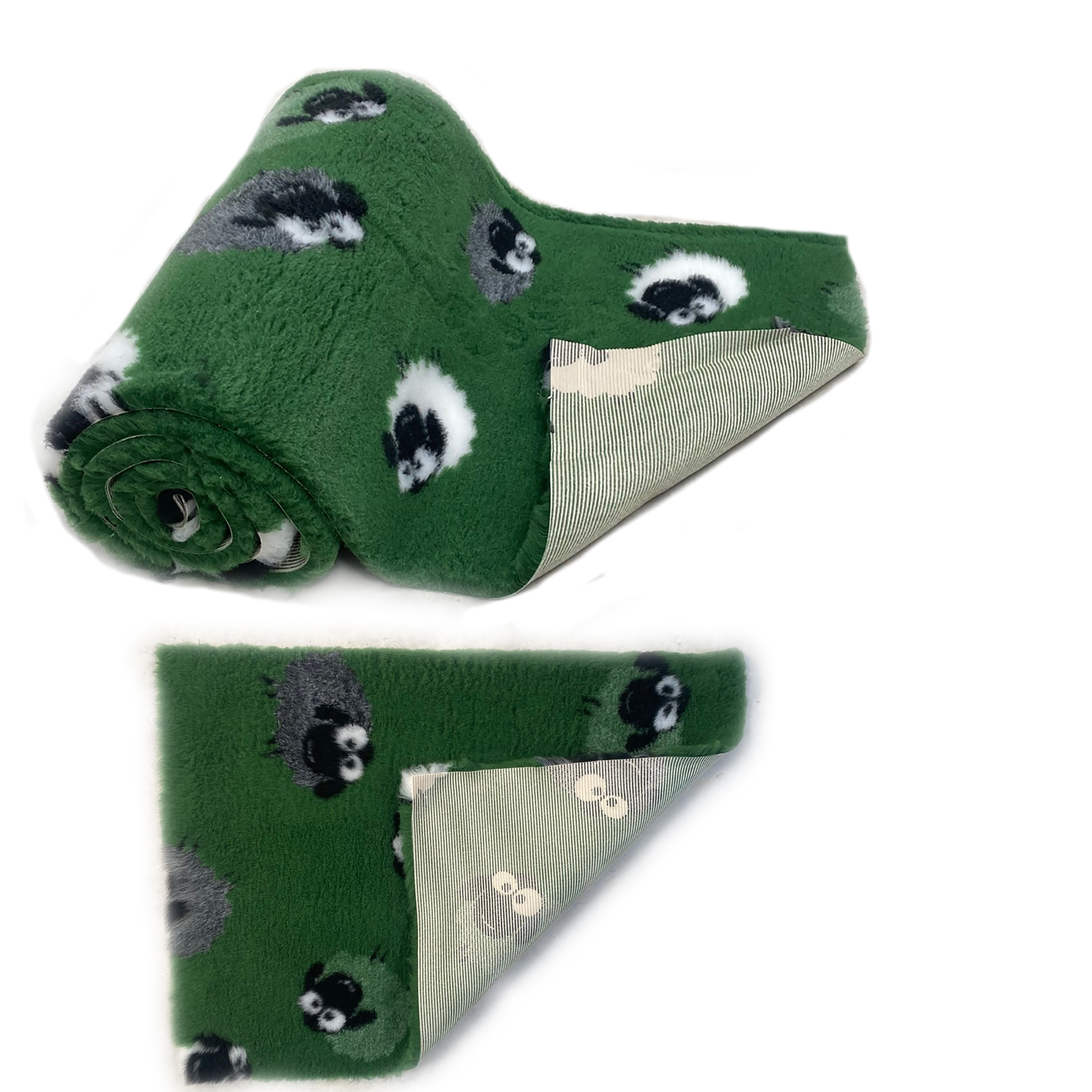 Sheep in Green Field Vet Bedding NON-SLIP ROLL WHELPING FLEECE DOG PUPPY PRO BED