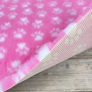 Pink White Paws high grade Vet Bedding non-slip back bed fleece for pets