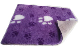 Purple Large White Paw high grade Vet Bedding non-slip back bed fleece for pets