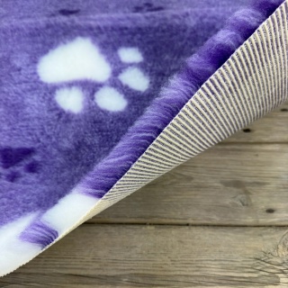 Purple Large White Paw high grade Vet Bedding non-slip back bed fleece for pets