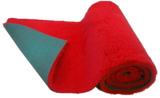 Traditional Red Vet Bedding roll whelping fleece dog puppy pro bed