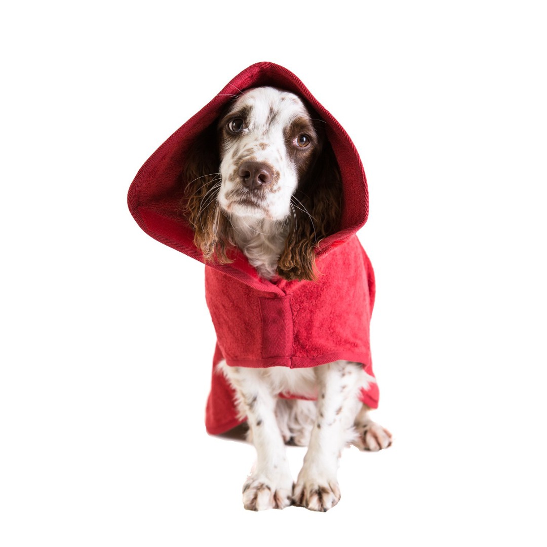 RED Ruff & Tuff Cotton drying coat SIZE: XS (28cm to 35cm)